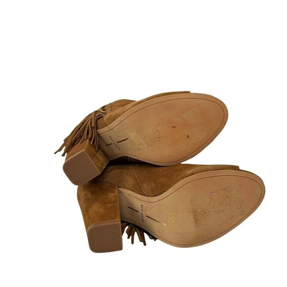 Dolce Vita Womens Size 8.5 Mazarine Peep Toe Fringe Bootie - Picture 6 of 7